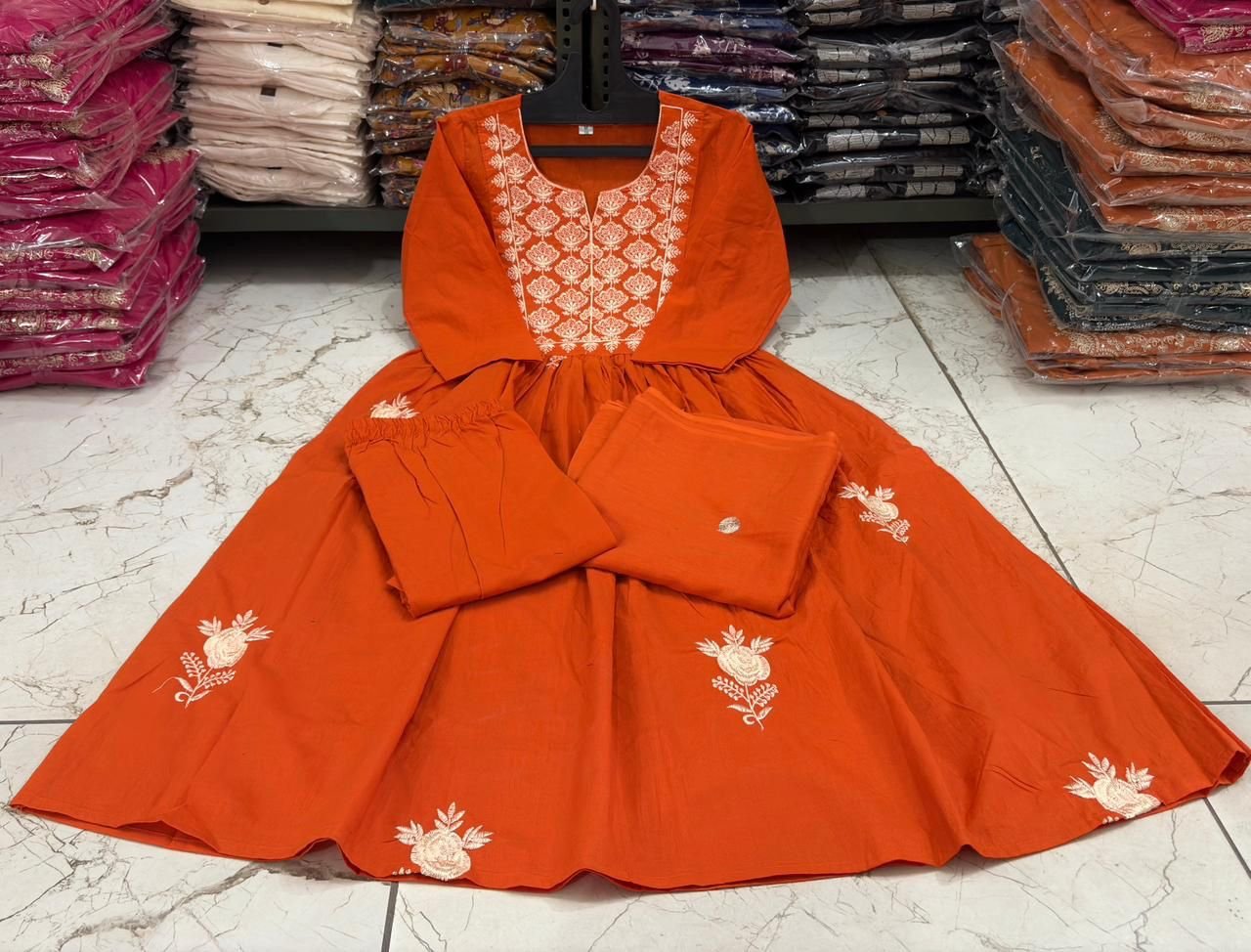 Festive Cotton with Full Heavy Embroidery